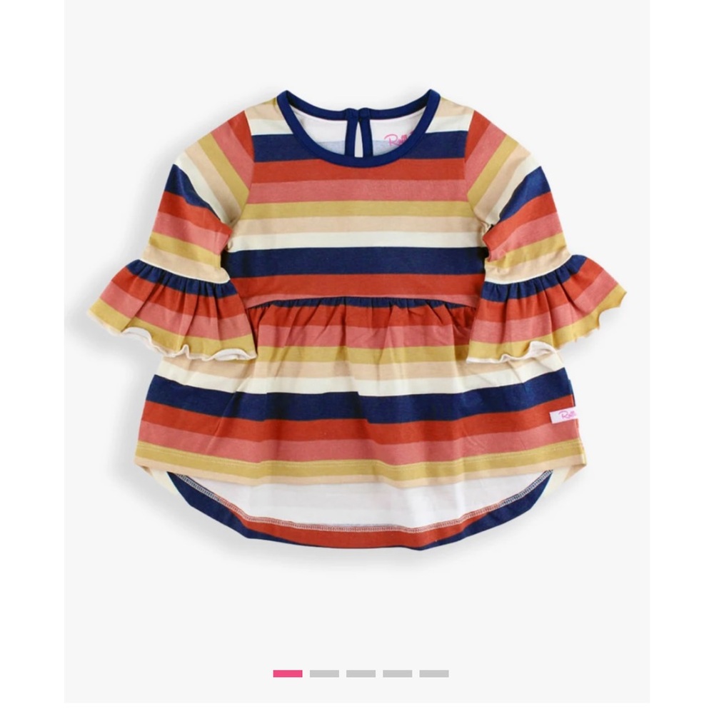 New RuffleButts Desert Horizon Stripe Bella Top